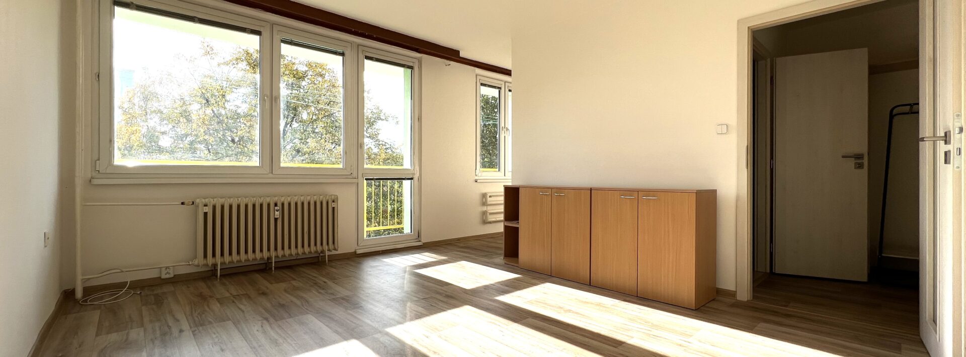 Pronájem bytu 1+kk s lodžií, Bělehradská, Pardubice – Polabiny